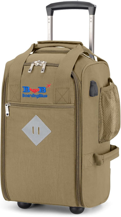 17x10x9 Inches United Airlines Rolling Personal Item Under Seat Duffle Bag Luggage Suitable For Major Airlines Including Spirit and Frontier.