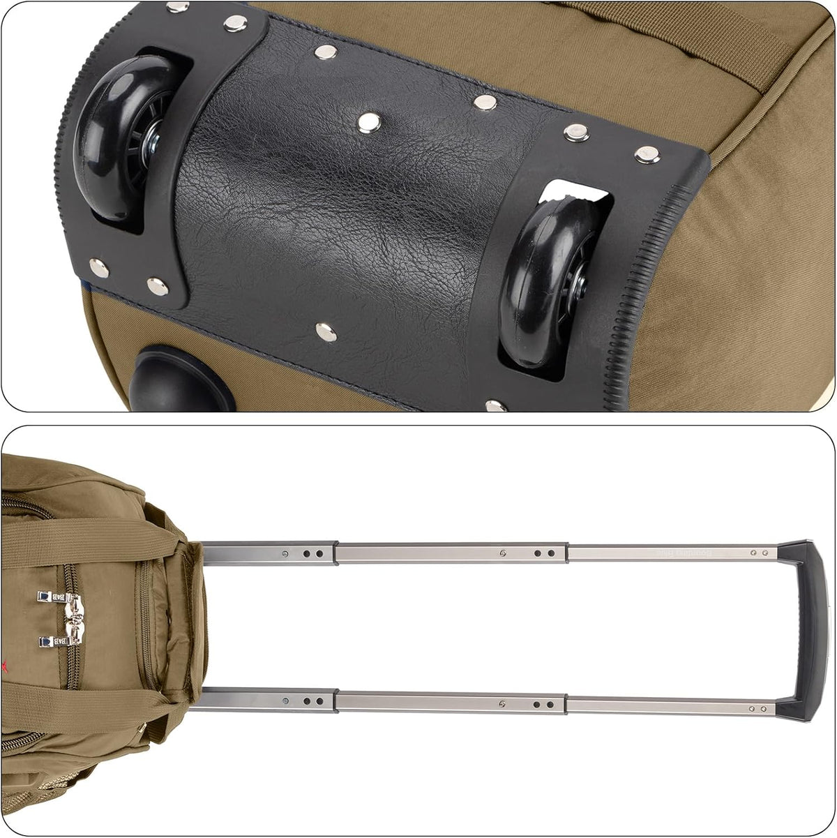 17x10x9 Inches United Airlines Rolling Personal Item Under Seat Duffle Bag Luggage Suitable For Major Airlines Including Spirit and Frontier.