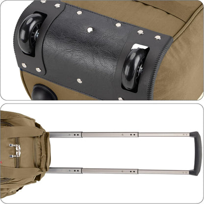 17x10x9 Inches United Airlines Rolling Personal Item Under Seat Duffle Bag Luggage Suitable For Major Airlines Including Spirit and Frontier.