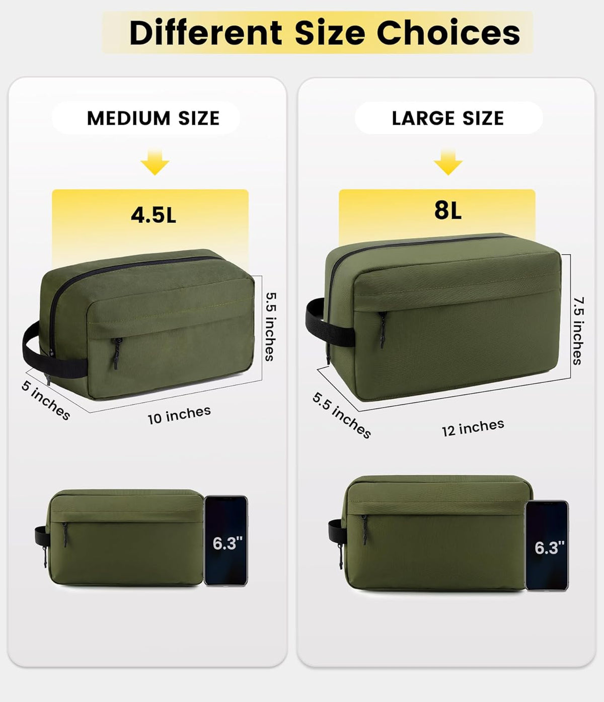 Travel Toiletry Bag for Men - Hanging Toiletries Bag Water Resistant Travel Bag for Toiletries Accessories