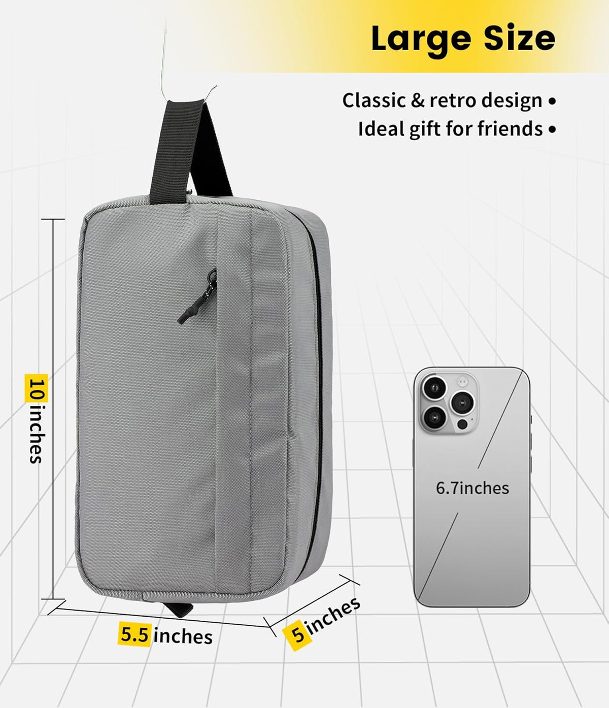 Travel Toiletry Bag for Men - Hanging Toiletries Bag Water Resistant Travel Bag for Toiletries Accessories