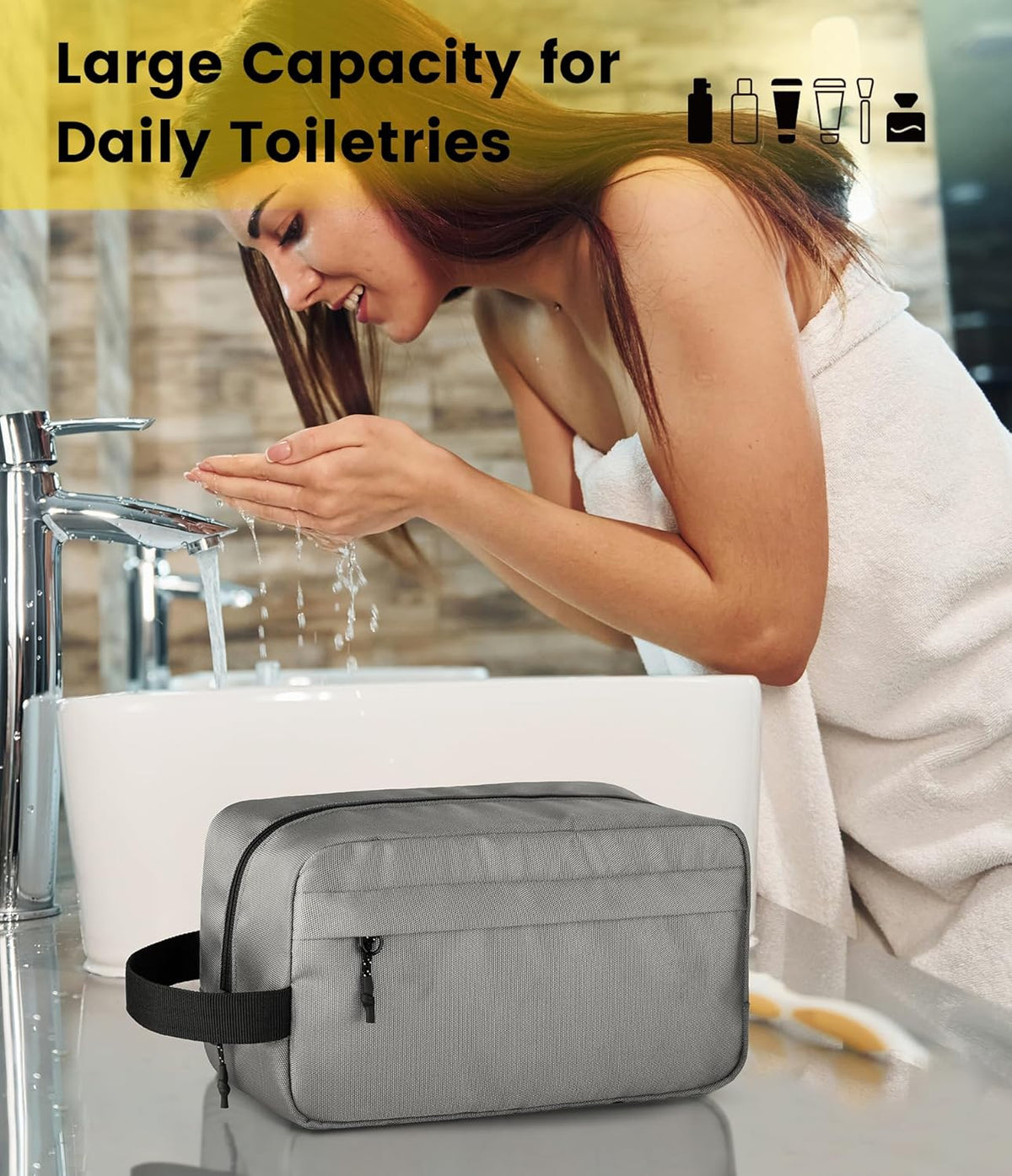 Travel Toiletry Bag for Men - Hanging Toiletries Bag Water Resistant Travel Bag for Toiletries Accessories