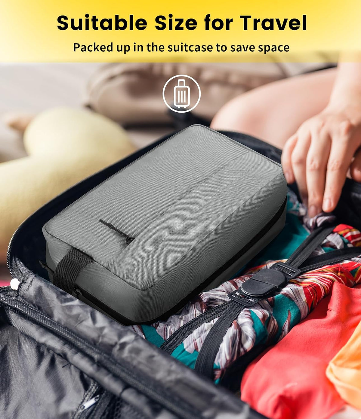Travel Toiletry Bag for Men - Hanging Toiletries Bag Water Resistant Travel Bag for Toiletries Accessories