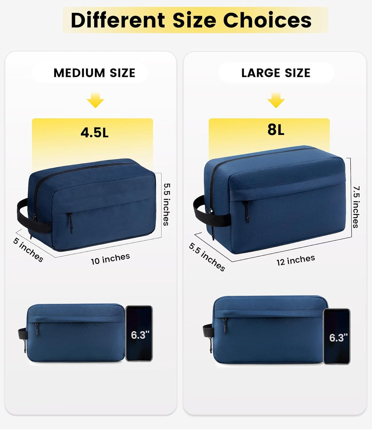 Travel Toiletry Bag for Men - Hanging Toiletries Bag Water Resistant Travel Bag for Toiletries Accessories