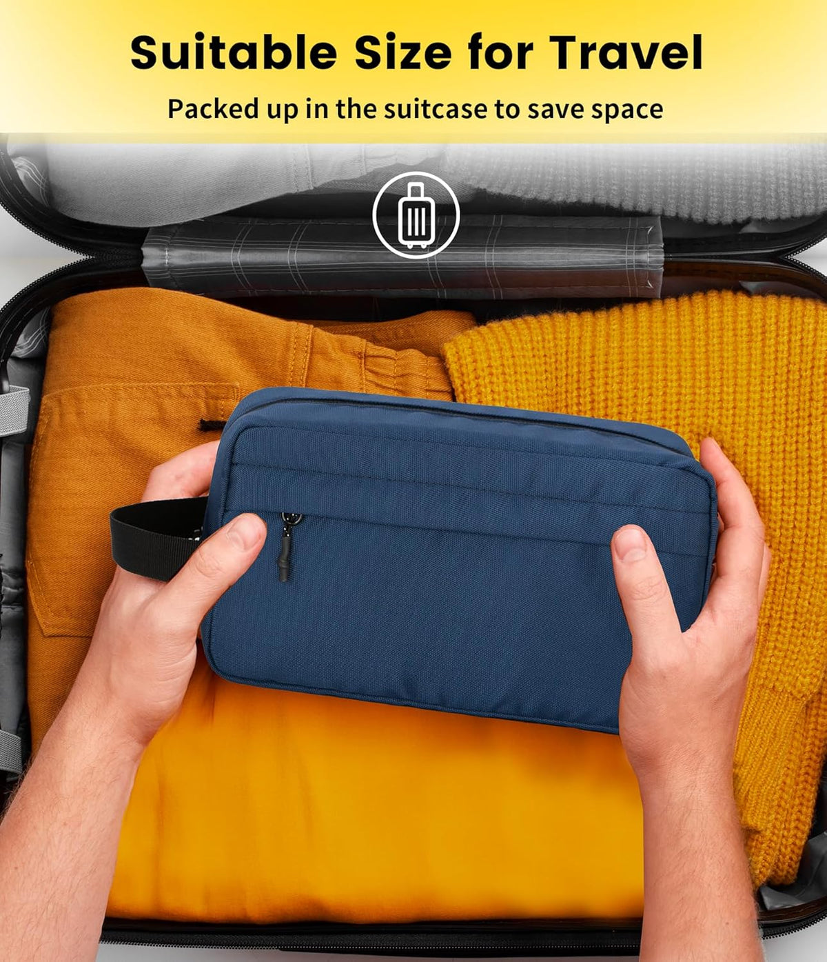 Travel Toiletry Bag for Men - Hanging Toiletries Bag Water Resistant Travel Bag for Toiletries Accessories