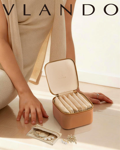 Travel Jewelry Case,Jewelry Box with 12 Velvet Jewelry Pouch Jewelry Travel Organizer for Women Girl Jewelry Case Necklace Rings Earrings Bags Wedding Gifts (White)