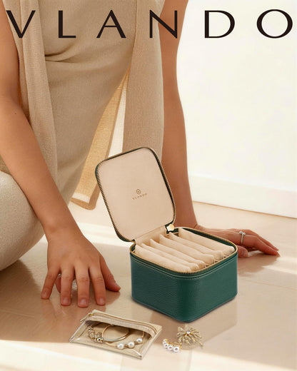 Travel Jewelry Case,Jewelry Box with 12 Velvet Jewelry Pouch Jewelry Travel Organizer for Women Girl Jewelry Case Necklace Rings Earrings Bags Wedding Gifts (White)