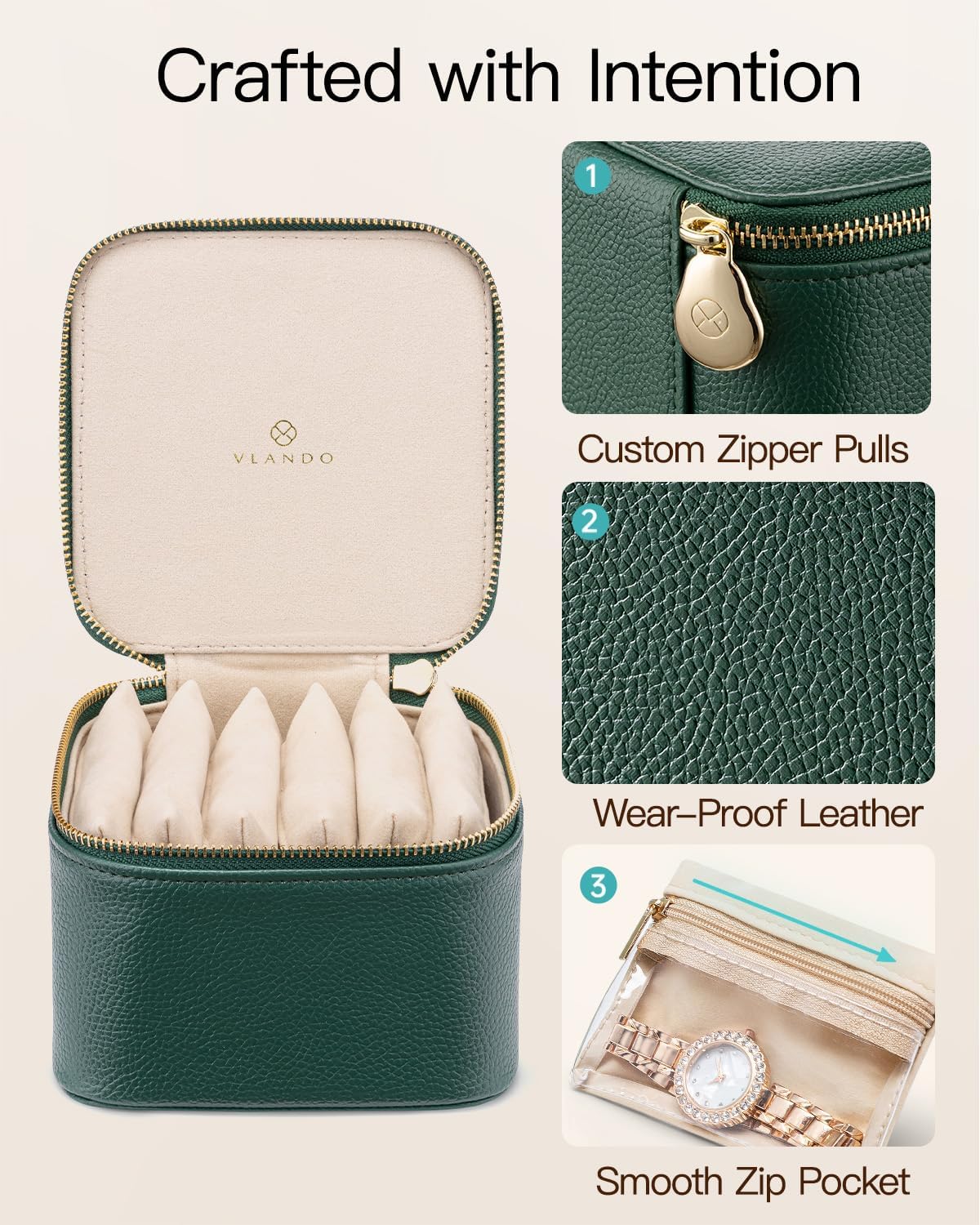 Travel Jewelry Case,Jewelry Box with 12 Velvet Jewelry Pouch Jewelry Travel Organizer for Women Girl Jewelry Case Necklace Rings Earrings Bags Wedding Gifts (White)