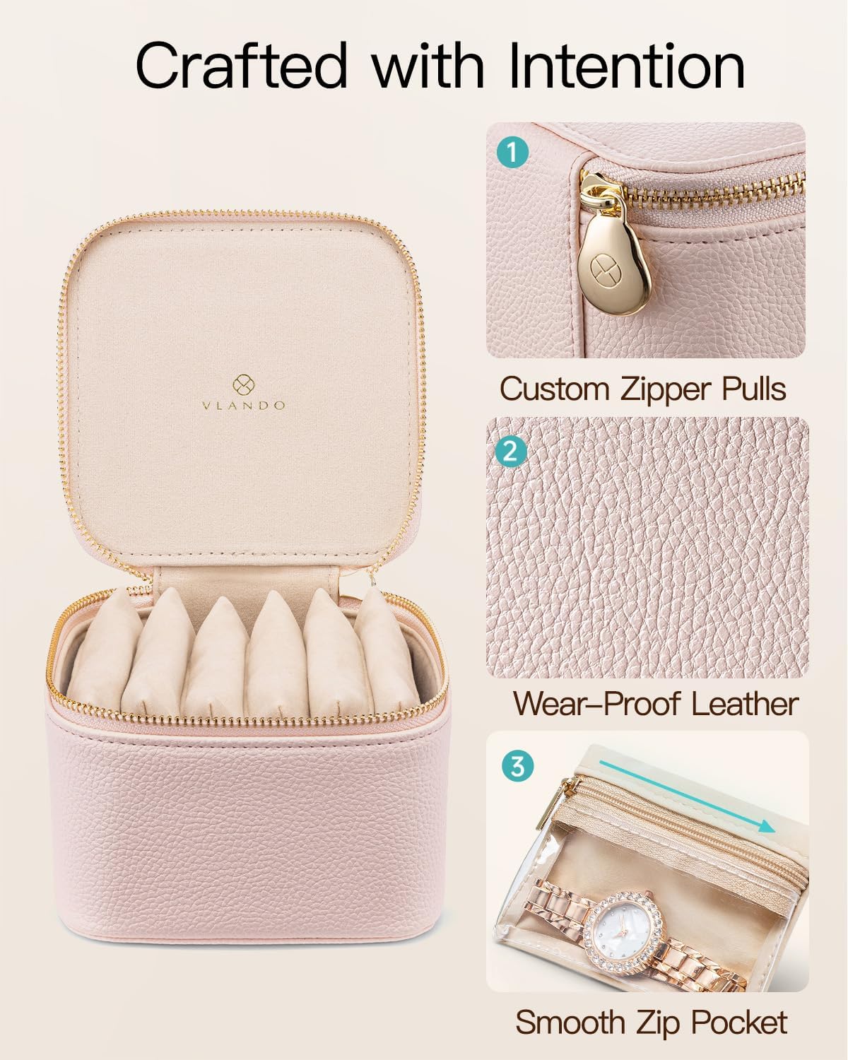 Travel Jewelry Case,Jewelry Box with 12 Velvet Jewelry Pouch Jewelry Travel Organizer for Women Girl Jewelry Case Necklace Rings Earrings Bags Wedding Gifts (White)