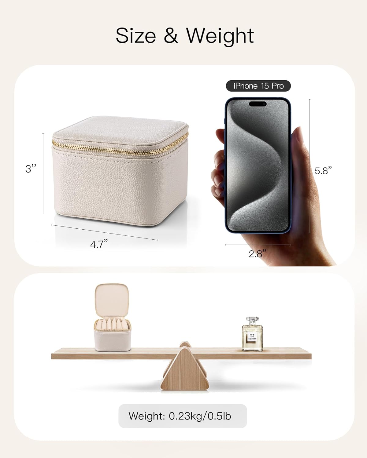 Travel Jewelry Case,Jewelry Box with 12 Velvet Jewelry Pouch Jewelry Travel Organizer for Women Girl Jewelry Case Necklace Rings Earrings Bags Wedding Gifts (White)