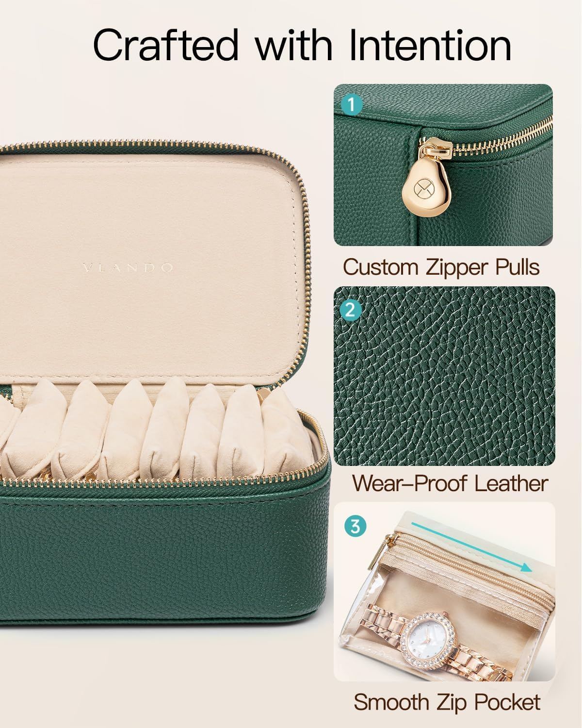 Travel Jewelry Case,Jewelry Box with 12 Velvet Jewelry Pouch Jewelry Travel Organizer for Women Girl Jewelry Case Necklace Rings Earrings Bags Wedding Gifts (White)