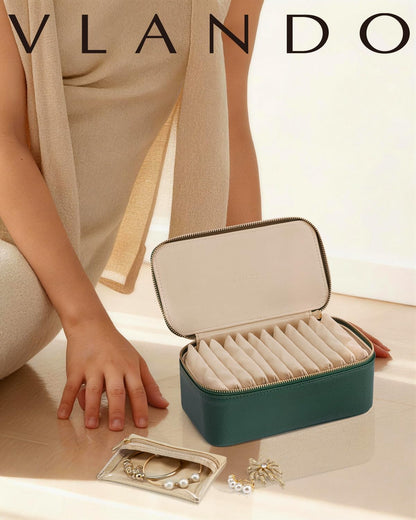 Travel Jewelry Case,Jewelry Box with 12 Velvet Jewelry Pouch Jewelry Travel Organizer for Women Girl Jewelry Case Necklace Rings Earrings Bags Wedding Gifts (White)