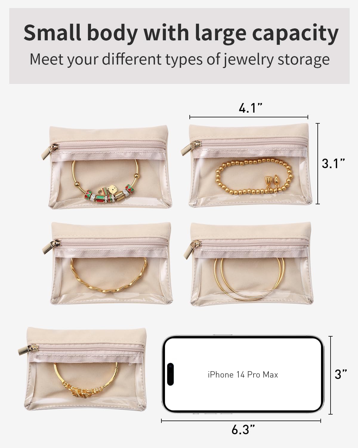 Travel Jewelry Case,Jewelry Box with 12 Velvet Jewelry Pouch Jewelry Travel Organizer for Women Girl Jewelry Case Necklace Rings Earrings Bags Wedding Gifts (White)
