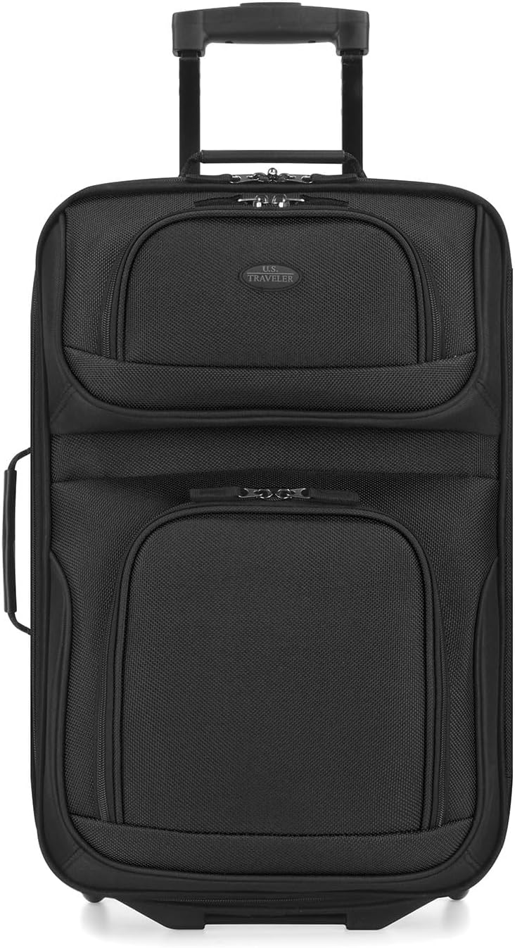 Rio Lightweight Softside Rolling Carry-on Suitcase, 4-Wheel Single, Light Blue