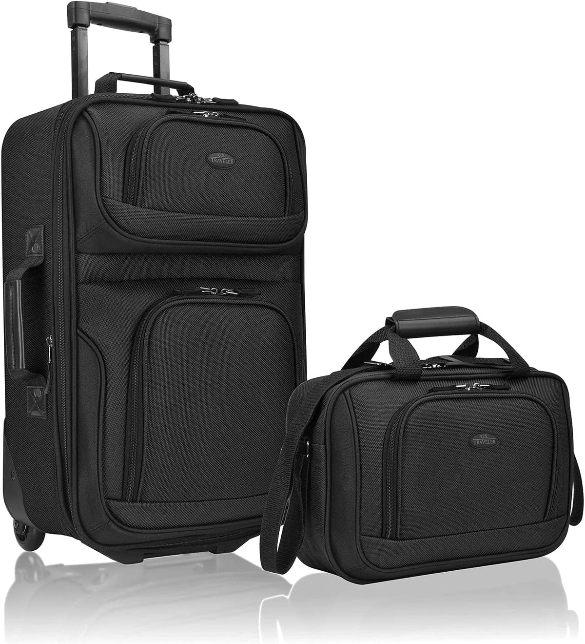Rio Lightweight Softside Rolling Carry-on Suitcase, 4-Wheel Single, Light Blue