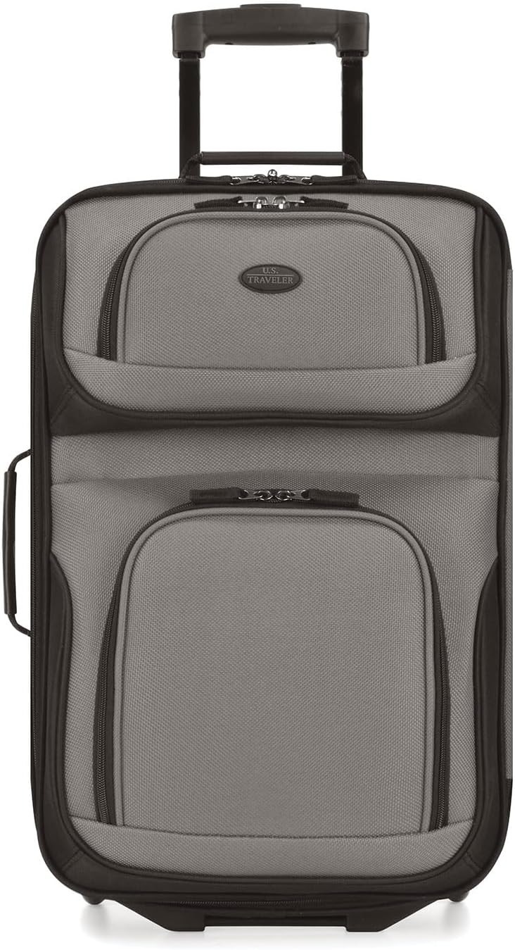Rio Lightweight Softside Rolling Carry-on Suitcase, 4-Wheel Single, Light Blue