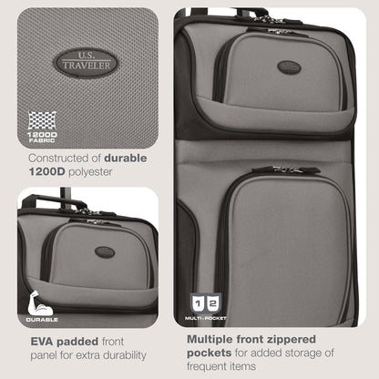 Rio Lightweight Softside Rolling Carry-on Suitcase, 4-Wheel Single, Light Blue