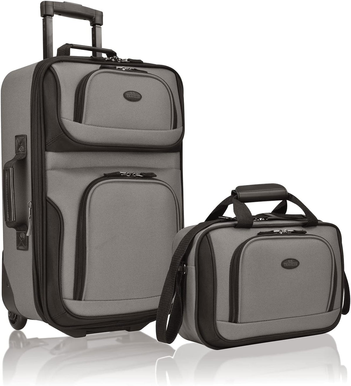 Rio Lightweight Softside Rolling Carry-on Suitcase, 4-Wheel Single, Light Blue