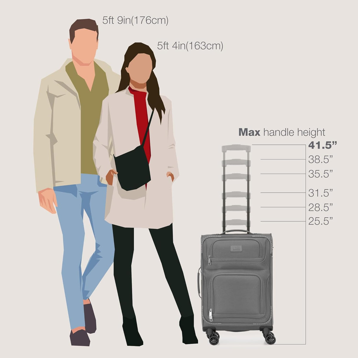 Rio Lightweight Softside Rolling Carry-on Suitcase, 4-Wheel Single, Light Blue