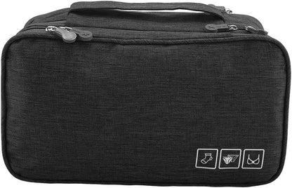 Travel Underwear Organizer, Polyester Large Compartment Travels Storage Organizer Portable USB Case Travel Bra, Bra Bag for Travels Business Trip
