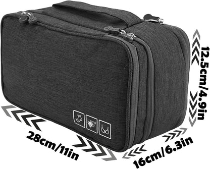 Travel Underwear Organizer, Polyester Large Compartment Travels Storage Organizer Portable USB Case Travel Bra, Bra Bag for Travels Business Trip