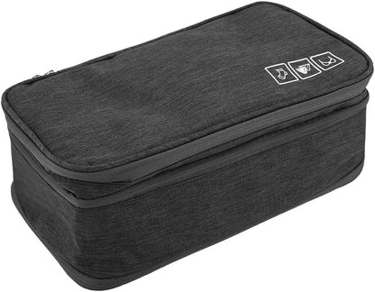 Travel Underwear Organizer, Polyester Large Compartment Travels Storage Organizer Portable USB Case Travel Bra, Bra Bag for Travels Business Trip