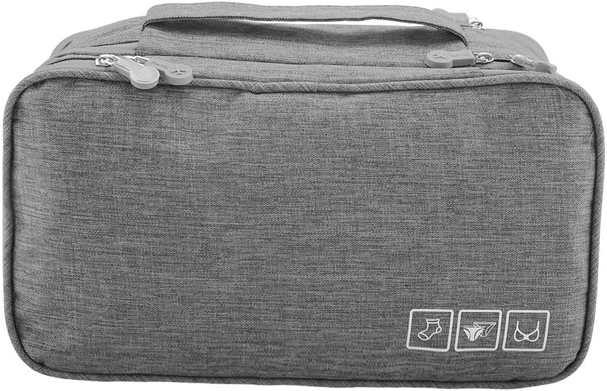 Travel Underwear Organizer, Polyester Large Compartment Travels Storage Organizer Portable USB Case Travel Bra, Bra Bag for Travels Business Trip