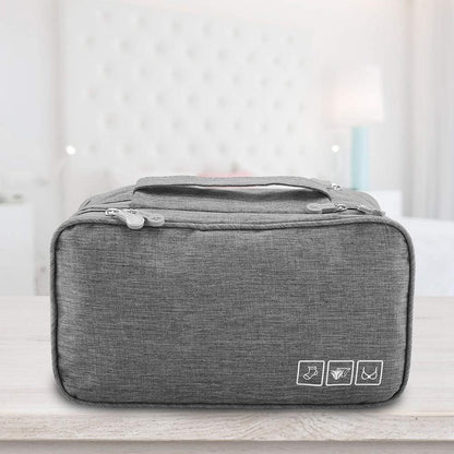 Travel Underwear Organizer, Polyester Large Compartment Travels Storage Organizer Portable USB Case Travel Bra, Bra Bag for Travels Business Trip