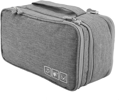 Travel Underwear Organizer, Polyester Large Compartment Travels Storage Organizer Portable USB Case Travel Bra, Bra Bag for Travels Business Trip