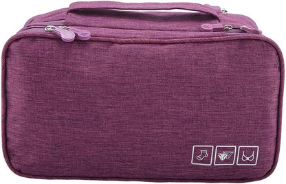 Travel Underwear Organizer, Polyester Large Compartment Travels Storage Organizer Portable USB Case Travel Bra, Bra Bag for Travels Business Trip