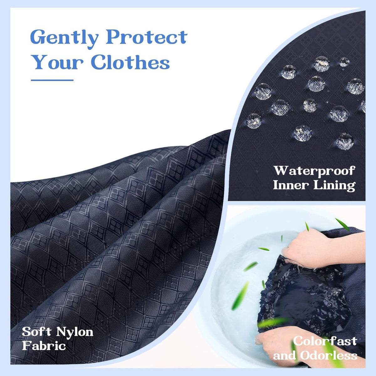 120L Heavy Duty Nylon Laundry Bag with Shoulder Handles, Tear-Resistant & Splash-Proof Dirty Clothes Storage Pouch for College Dorms, Laundromat & Beach Travel, Foldable & Washable