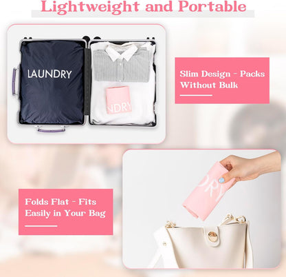 120L Heavy Duty Nylon Laundry Bag with Shoulder Handles, Tear-Resistant & Splash-Proof Dirty Clothes Storage Pouch for College Dorms, Laundromat & Beach Travel, Foldable & Washable