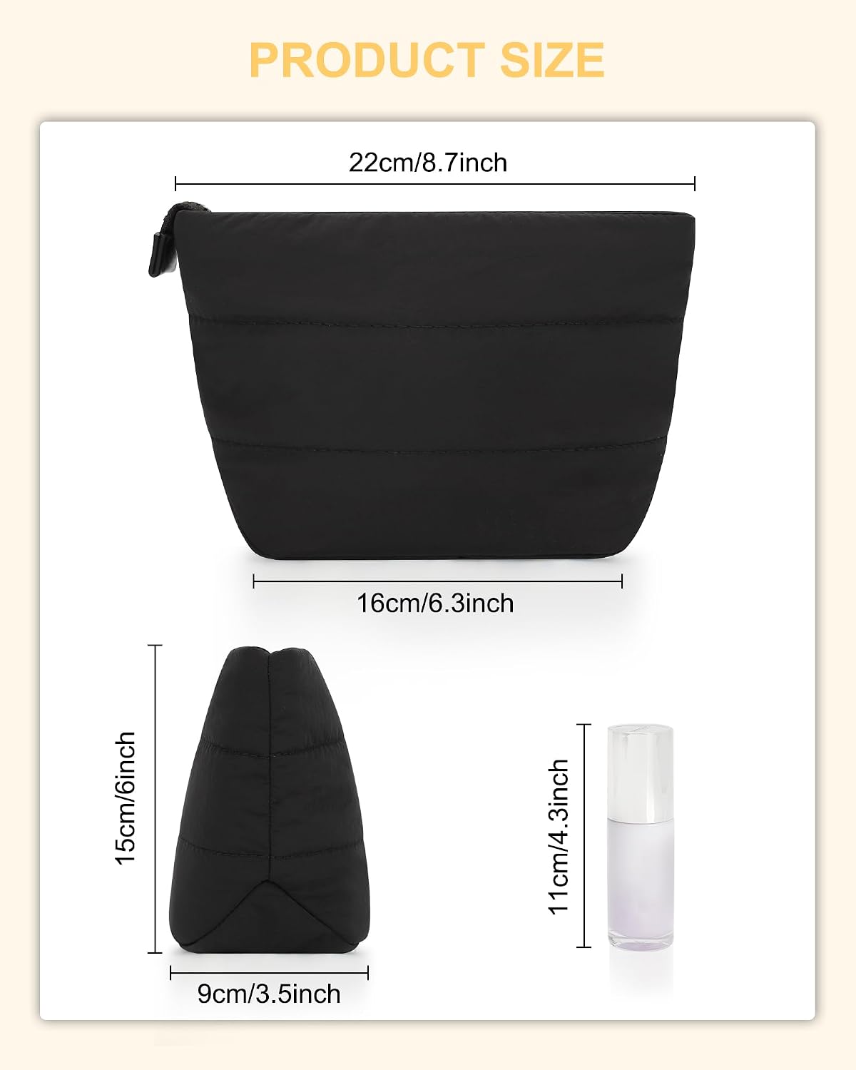 Travel Makeup Bag, Small Floral Cosmetic Bag with Makeup Brush Compartment, Portable Makeup Pouch for Women, Double Layer Makeup Organizer Bag Cute Toiletry Bag