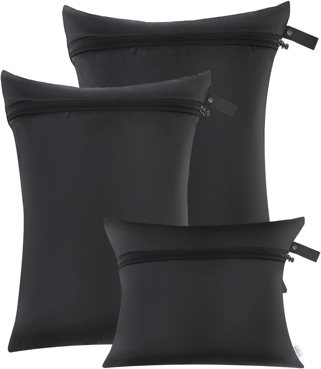Wet Dry Bags 3 Pack, Waterproof Travel Bags for Baby Diapers, Beach, Pool, Gym, Swimsuits, Food Storage and Wet Clothes