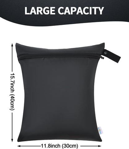 Wet Dry Bags 3 Pack, Waterproof Travel Bags for Baby Diapers, Beach, Pool, Gym, Swimsuits, Food Storage and Wet Clothes