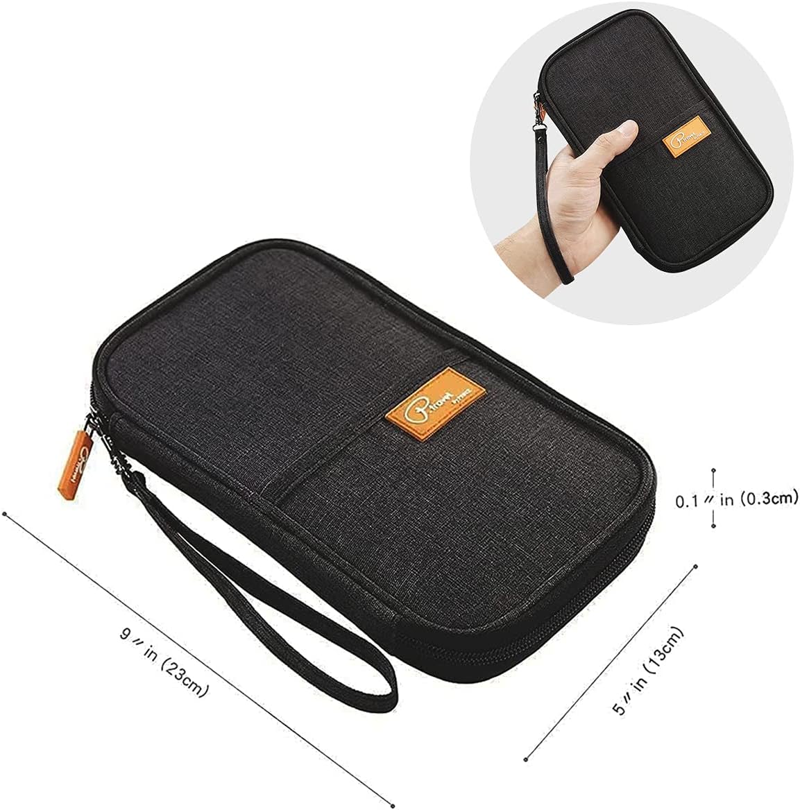 Family Passport Holder Organizer, RFID Blocking Travel Document Case, Lightweight Large Passport Cover Case Waterproof Bag Document Organizer for Women & Men