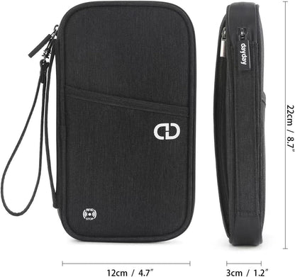 Family Passport Holder Organizer, RFID Blocking Travel Document Case, Lightweight Large Passport Cover Case Waterproof Bag Document Organizer for Women & Men