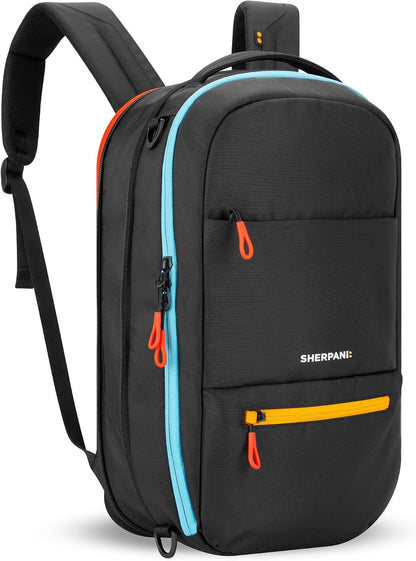 Camden Pro Convertible Backpack for Men Women, Travel Commuter Laptop Backpack & Shoulder Bag, RFID Carry On Personal Item, Expandable, Fits 15.6 Inch Laptop, Travel Gift (Dune)