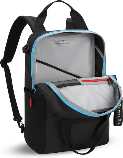 Camden Pro Convertible Backpack for Men Women, Travel Commuter Laptop Backpack & Shoulder Bag, RFID Carry On Personal Item, Expandable, Fits 15.6 Inch Laptop, Travel Gift (Dune)