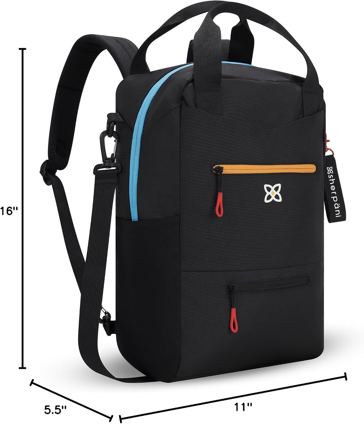 Camden Pro Convertible Backpack for Men Women, Travel Commuter Laptop Backpack & Shoulder Bag, RFID Carry On Personal Item, Expandable, Fits 15.6 Inch Laptop, Travel Gift (Dune)