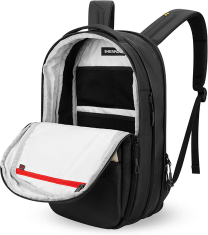 Camden Pro Convertible Backpack for Men Women, Travel Commuter Laptop Backpack & Shoulder Bag, RFID Carry On Personal Item, Expandable, Fits 15.6 Inch Laptop, Travel Gift (Dune)