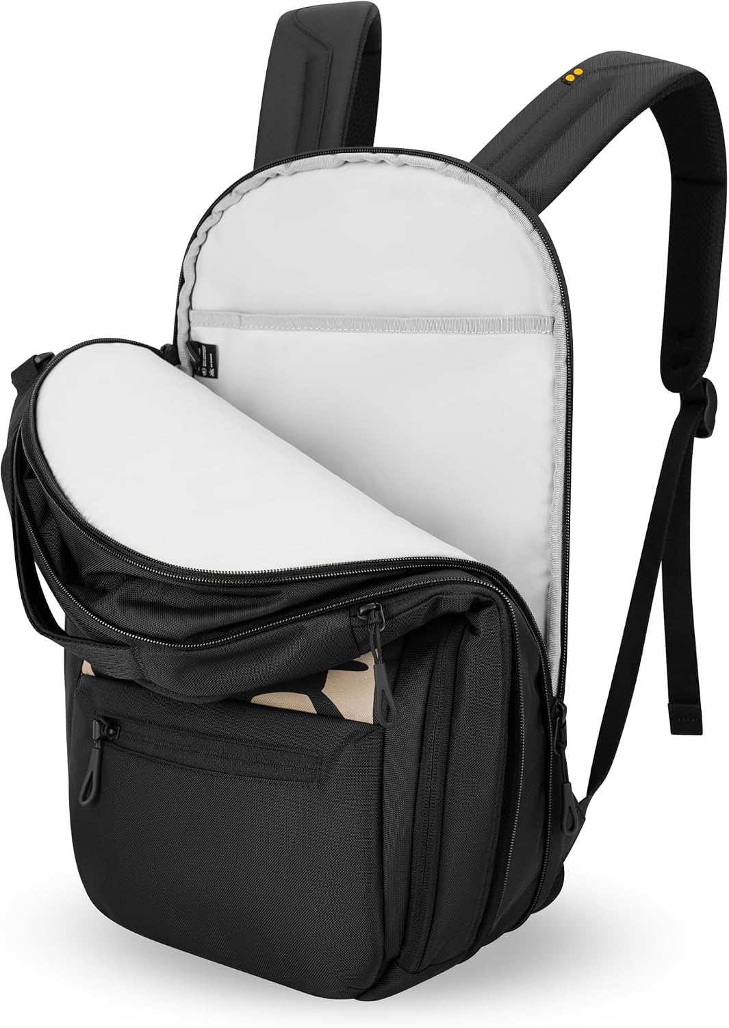 Camden Pro Convertible Backpack for Men Women, Travel Commuter Laptop Backpack & Shoulder Bag, RFID Carry On Personal Item, Expandable, Fits 15.6 Inch Laptop, Travel Gift (Dune)