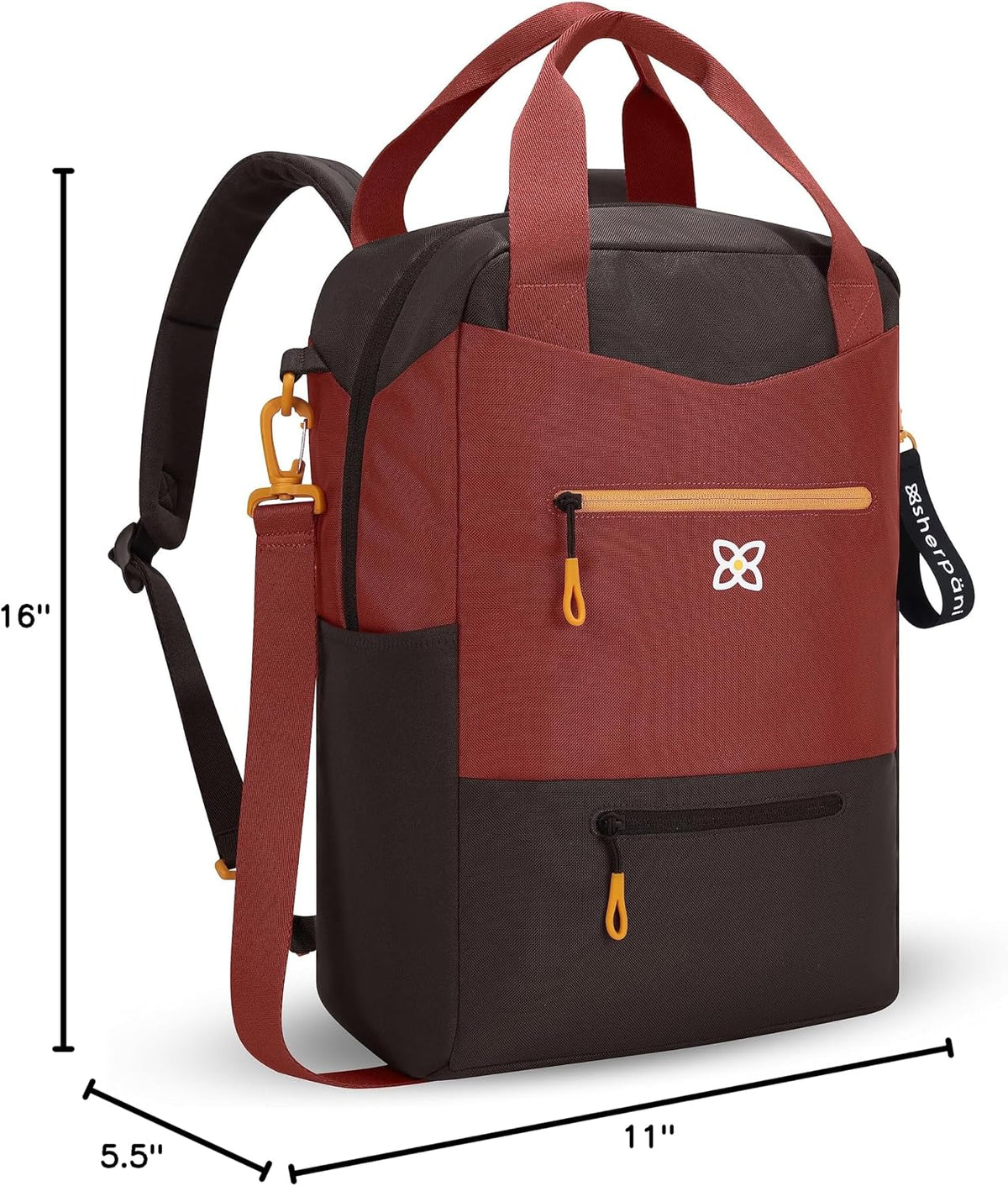 Camden Pro Convertible Backpack for Men Women, Travel Commuter Laptop Backpack & Shoulder Bag, RFID Carry On Personal Item, Expandable, Fits 15.6 Inch Laptop, Travel Gift (Dune)