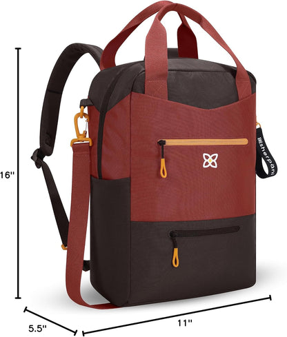 Camden Pro Convertible Backpack for Men Women, Travel Commuter Laptop Backpack & Shoulder Bag, RFID Carry On Personal Item, Expandable, Fits 15.6 Inch Laptop, Travel Gift (Dune)