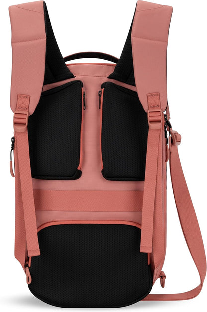 Camden Pro Convertible Backpack for Men Women, Travel Commuter Laptop Backpack & Shoulder Bag, RFID Carry On Personal Item, Expandable, Fits 15.6 Inch Laptop, Travel Gift (Dune)