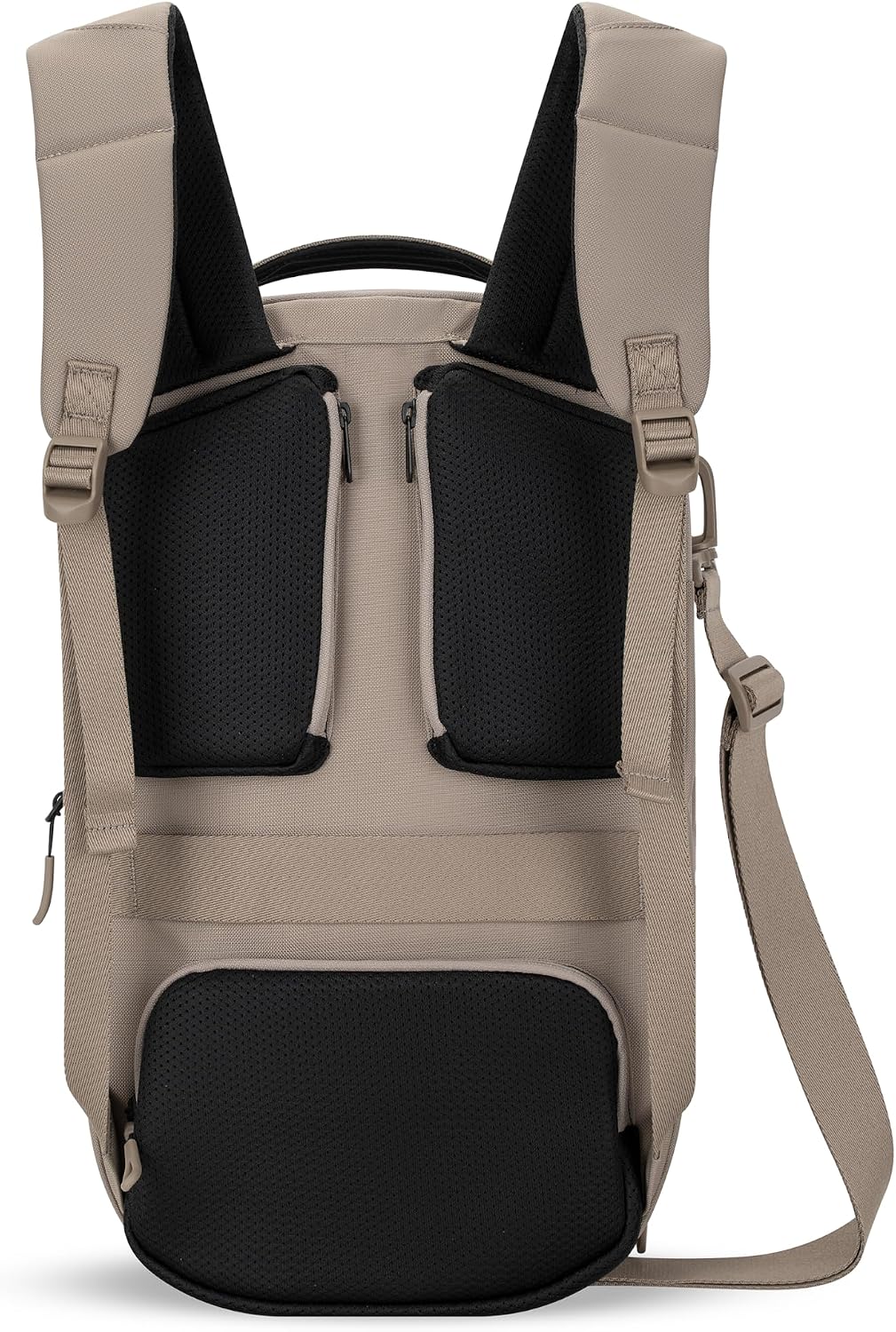 Camden Pro Convertible Backpack for Men Women, Travel Commuter Laptop Backpack & Shoulder Bag, RFID Carry On Personal Item, Expandable, Fits 15.6 Inch Laptop, Travel Gift (Dune)