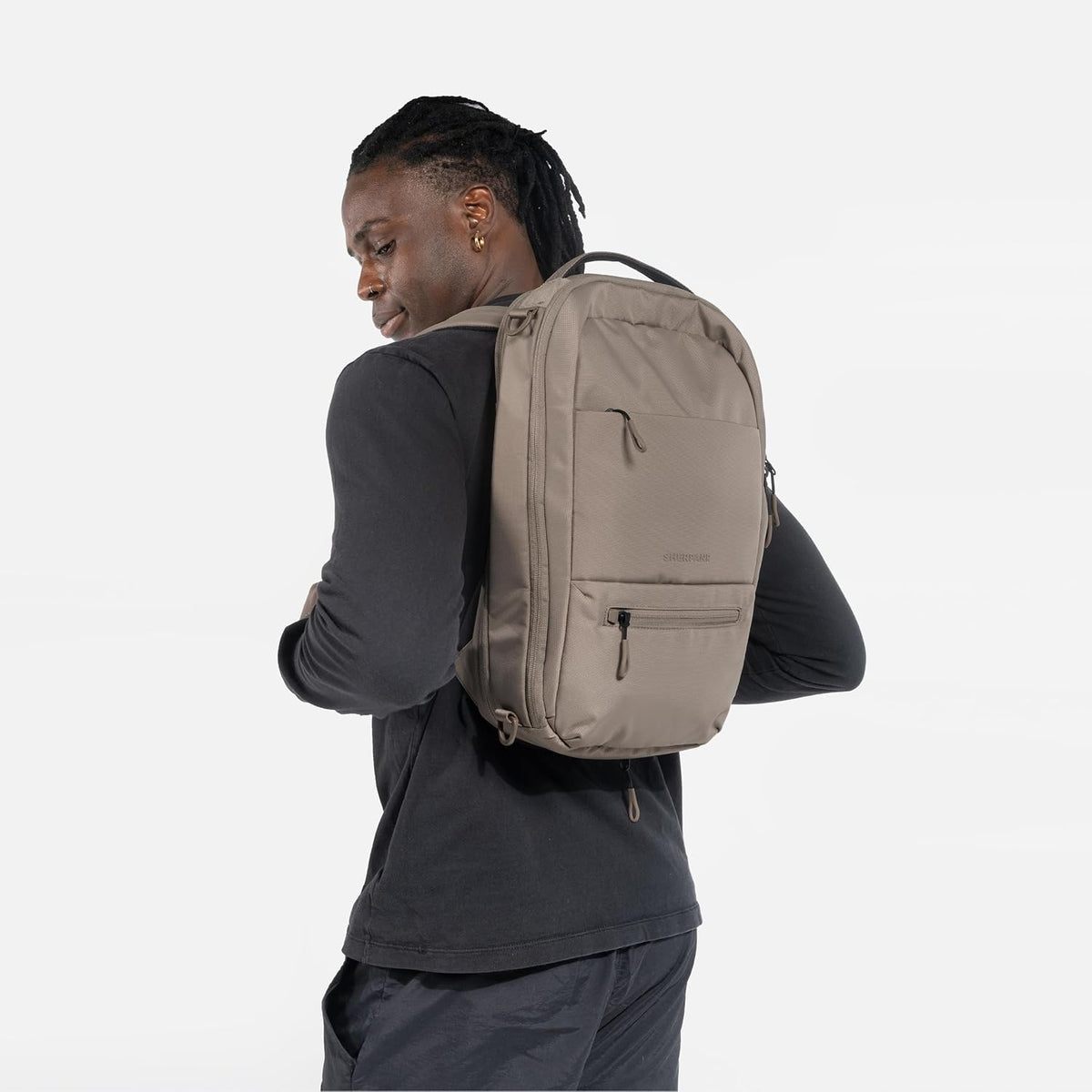 Camden Pro Convertible Backpack for Men Women, Travel Commuter Laptop Backpack & Shoulder Bag, RFID Carry On Personal Item, Expandable, Fits 15.6 Inch Laptop, Travel Gift (Dune)