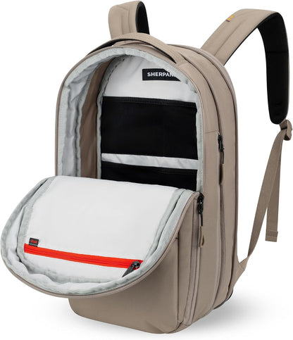 Camden Pro Convertible Backpack for Men Women, Travel Commuter Laptop Backpack & Shoulder Bag, RFID Carry On Personal Item, Expandable, Fits 15.6 Inch Laptop, Travel Gift (Dune)