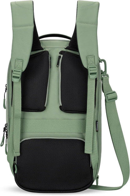 Camden Pro Convertible Backpack for Men Women, Travel Commuter Laptop Backpack & Shoulder Bag, RFID Carry On Personal Item, Expandable, Fits 15.6 Inch Laptop, Travel Gift (Dune)