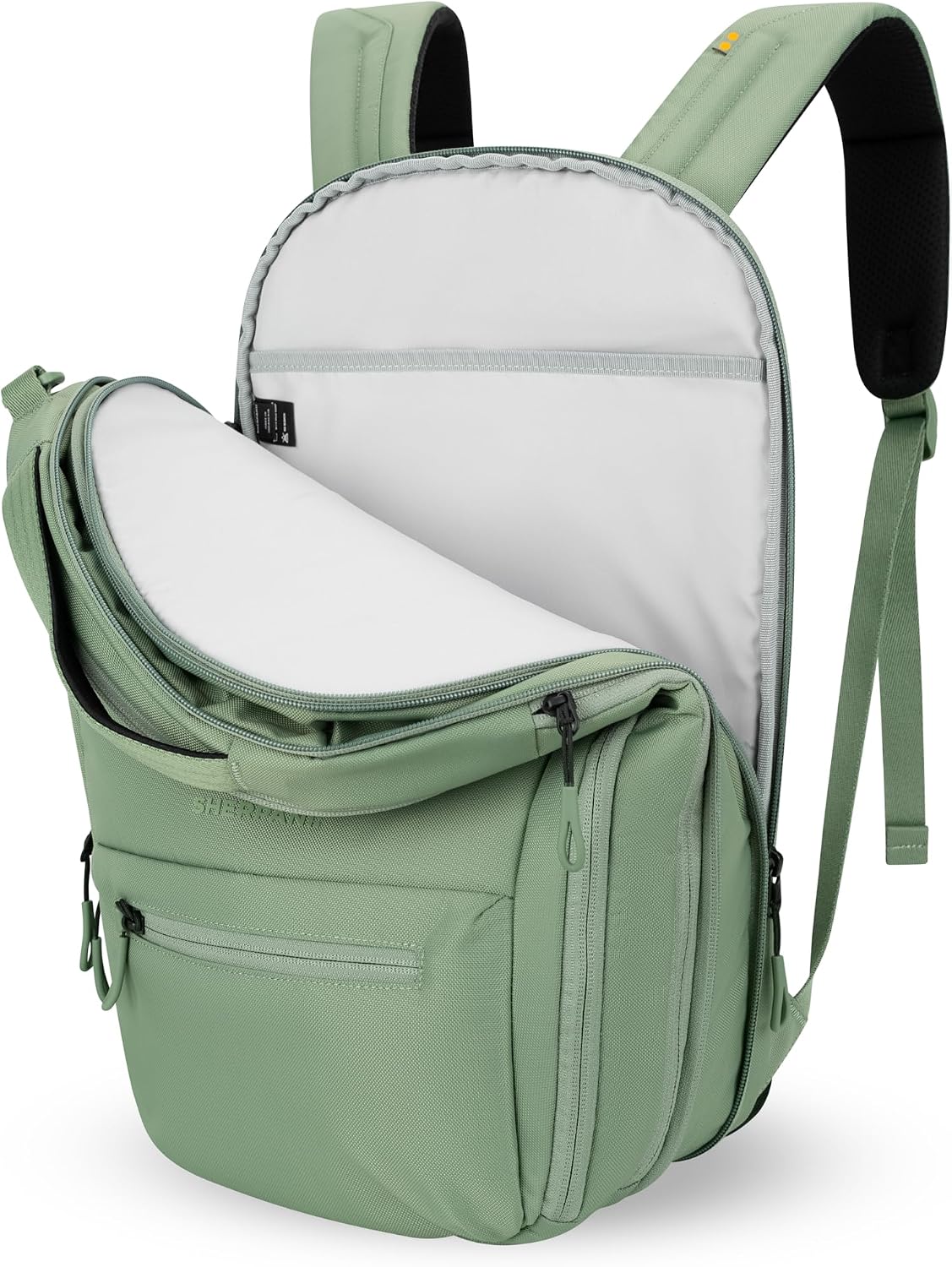 Camden Pro Convertible Backpack for Men Women, Travel Commuter Laptop Backpack & Shoulder Bag, RFID Carry On Personal Item, Expandable, Fits 15.6 Inch Laptop, Travel Gift (Dune)